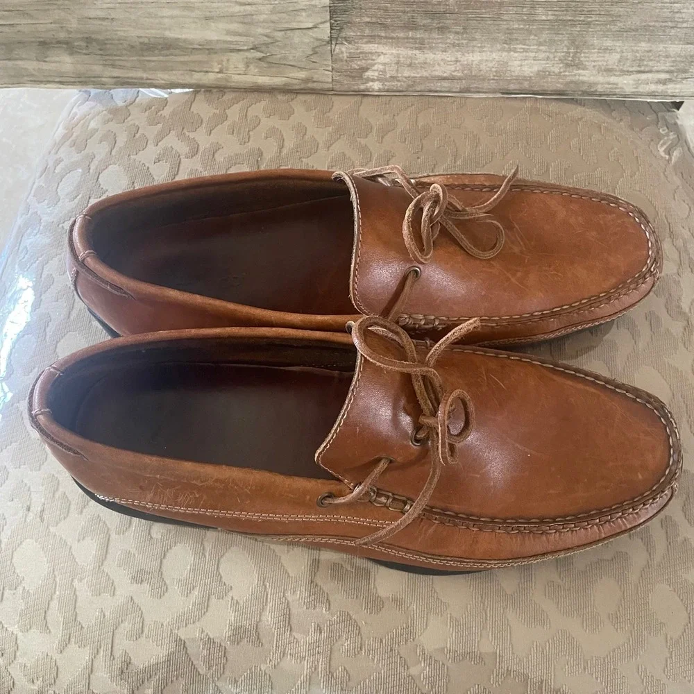 Sebago Bennington Casual Tan Leather Driving Mocs Loafers Mens 13M 74851